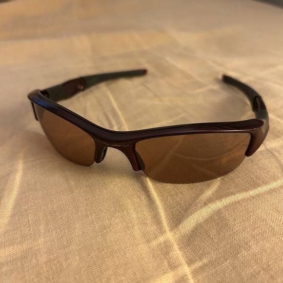 Oakley Flak Jacket Sunglasses 03-883 56-21 Metallic Red